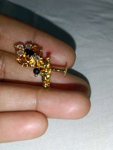 Black Gold Polish Earrings