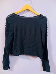 Blue Crop Top