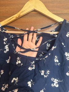Floral Top With Designer Back