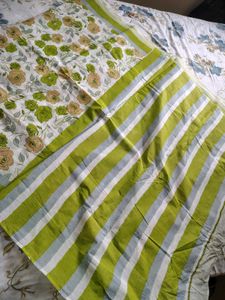 White Floral Saree