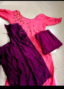 😍Beautiful Dress With Embroidery Work Dupatta🥰