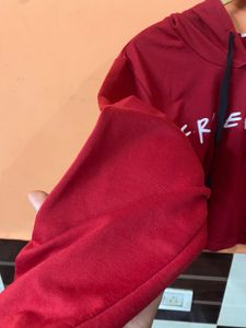 Burgundy Friends Hoodie