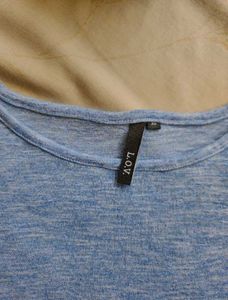 Blue Ruffle Sleeve Top from L.O.V by Westside