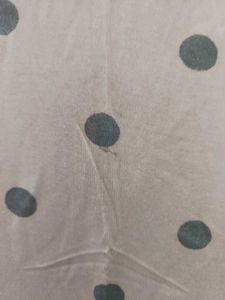 Nude color tshirt with sliver patch work.