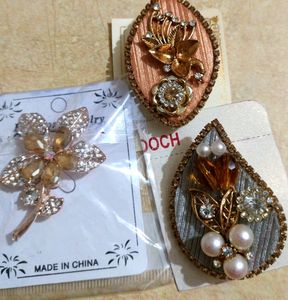 Combo Of 3 Brooches