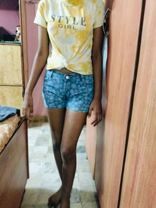 Yellow Mustard T Shirt And Shorts Pant