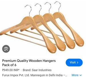 Heavy Dress/ Gown/ Court/ Suit Hangers 6 Piece