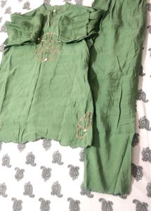 Green Kurta Set