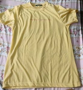 Yellow Graphic Tee Dress