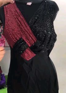 Black Sequence Cutout Dress New With Tag