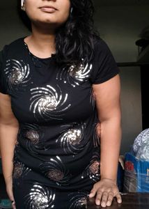 galaxy print dress