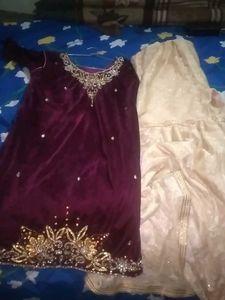 Elegant Maroon Salwar Kameez Suit