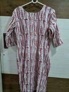 Stitched Cotton Kurta Set With Dupatta