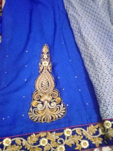 Embroidered Blue saree