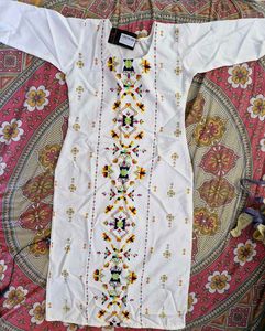 Summer White Kurta For Women