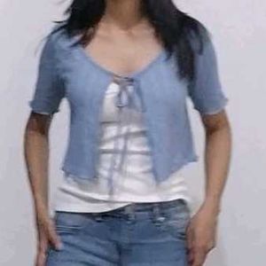 Pointelle Tie Up Top