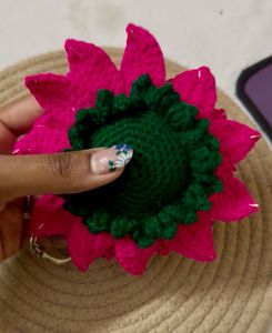 Pink Flower Keychain