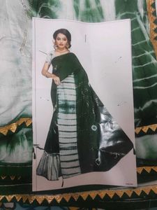 Elegant Green Saree (Set Of 2)