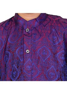 Boys&#39; Purple Kurta Pajama Set