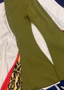 Olive Green Flare Leggings !