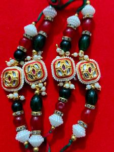 Handmade Beaded Rakhi Set