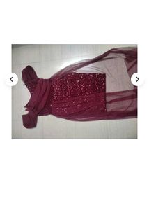 Stylish Maroon Party Dress