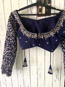 Embroidered Blue Blouse