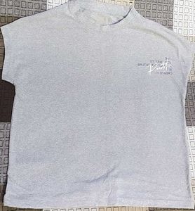 Gray Graphic Print Tee