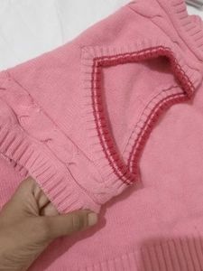 Pink Knitted Vest