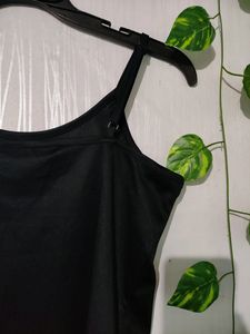 Black Noodle Strap Top