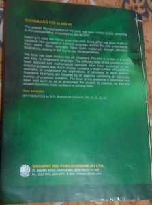 RD SHARMA MATHS BOOK class 7th Seven