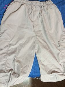 Grey Cargo Parachute Pants