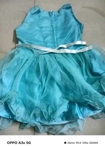 Aqua Tulle Flower Girl Dress