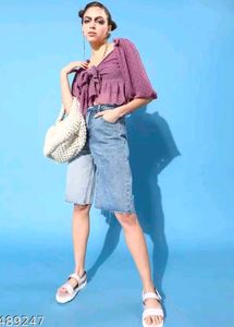 Chic Purple Tie-Front Crop Top💜