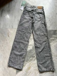 Gray Wide Leg Jeans