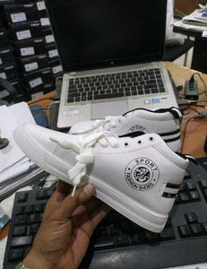 White High-Top Sneakers