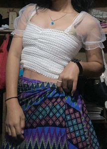 A White Crop Top
