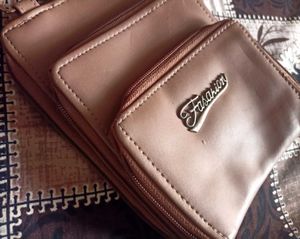 Nude Colour Sling Bag With 7 Pockets