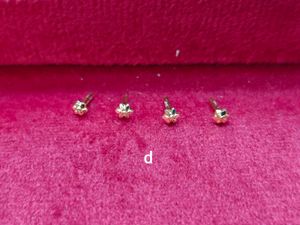 Pure Gold Flower Stud Earrings And Nose Ring