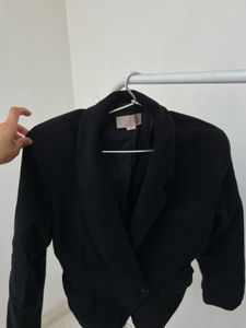 Classic Black Woollen Blazer