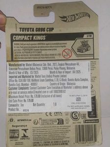 Hot Wheels Toyota GR86 Cup(very rare car)