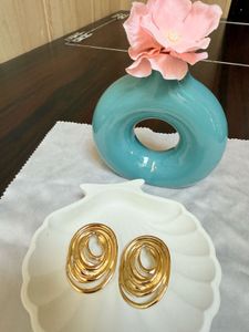 SALE 18K Gold Plated Spiral Earings
