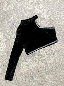 Shein Black One Shoulder Top.