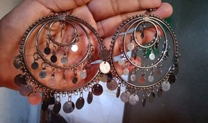 Big Black Earing Nd Silver Colourful Jhumka ❤️🌼