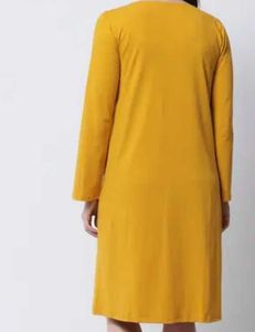 Yellow long Cardigan with attached stripped ts