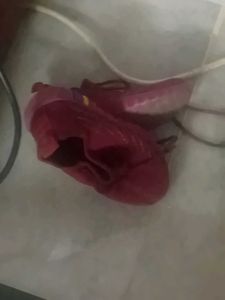 Burgundy Knit Sneakers