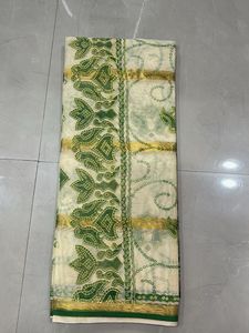 Elegant Green &amp; Gold Saree - New