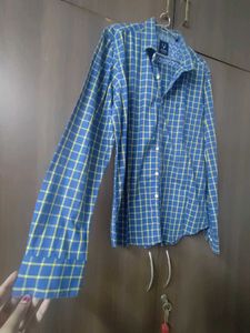 Blue Checked Casual Shirt
