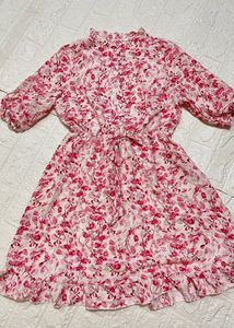 Pink Floral Dress