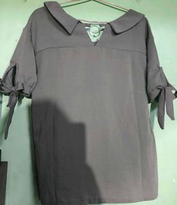 Olive Green Peter Pan Collar Top